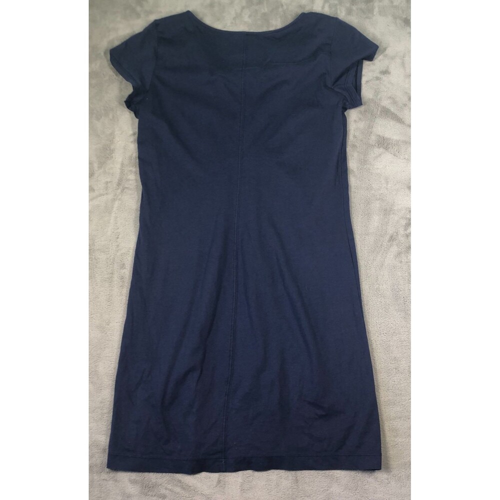Lilly Pulitzer True Navy Brewster Short Sleeve T-Shirt Dress Size Medium V-Neck - Picture 4 of 6